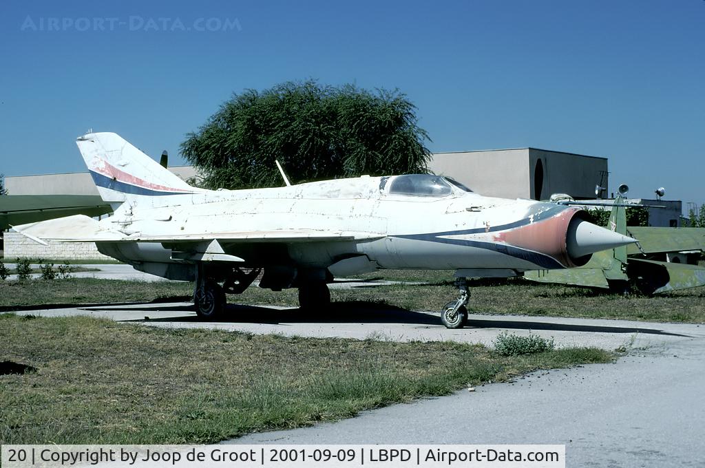 20, 1965 Mikoyan-Gurevich MiG-21PF C/N 760804, This MiG-21 was probably used by some demonstration team. Now it's resting in the Krumovo museum.