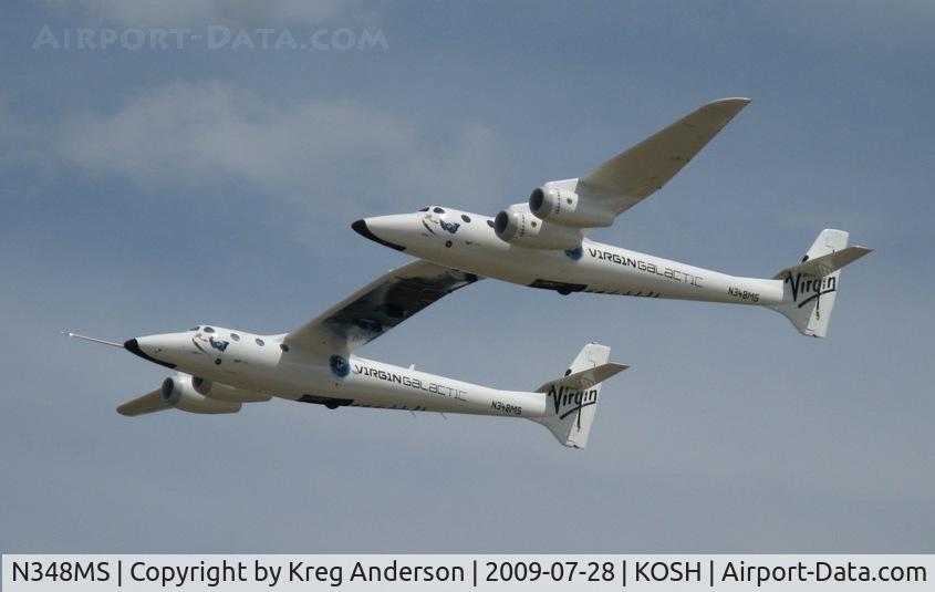 N348MS, 2008 Scaled Composites 348 C/N 001, Fly over at AirVenture 2009.