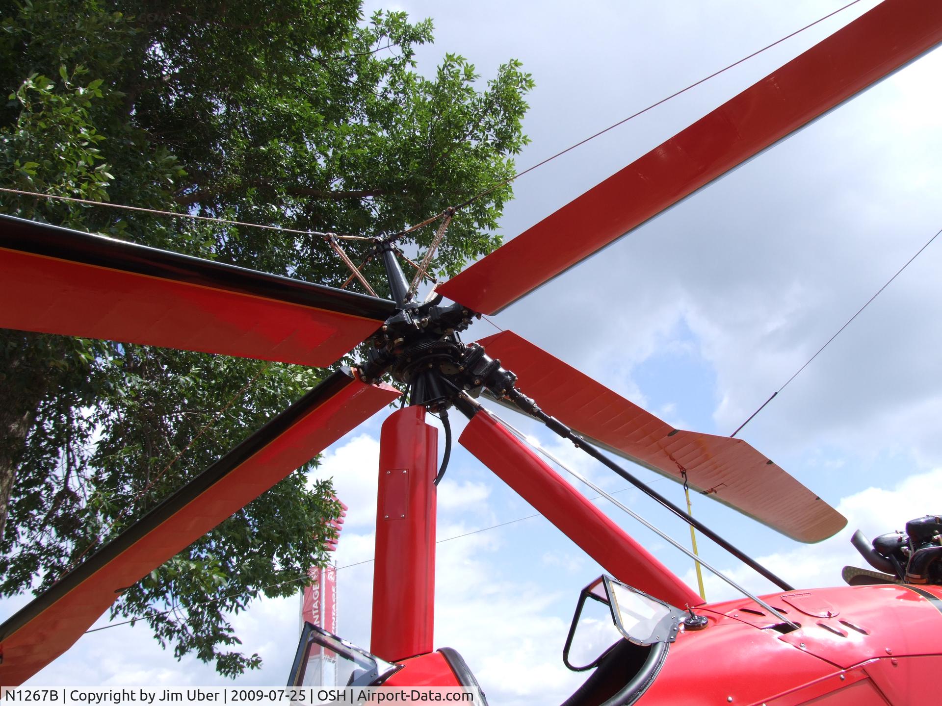 N1267B, 1932 Pitcairn PA-18 C/N G-65, Rotor Head; Notice that the wings are supported by cables that keep them from drooping