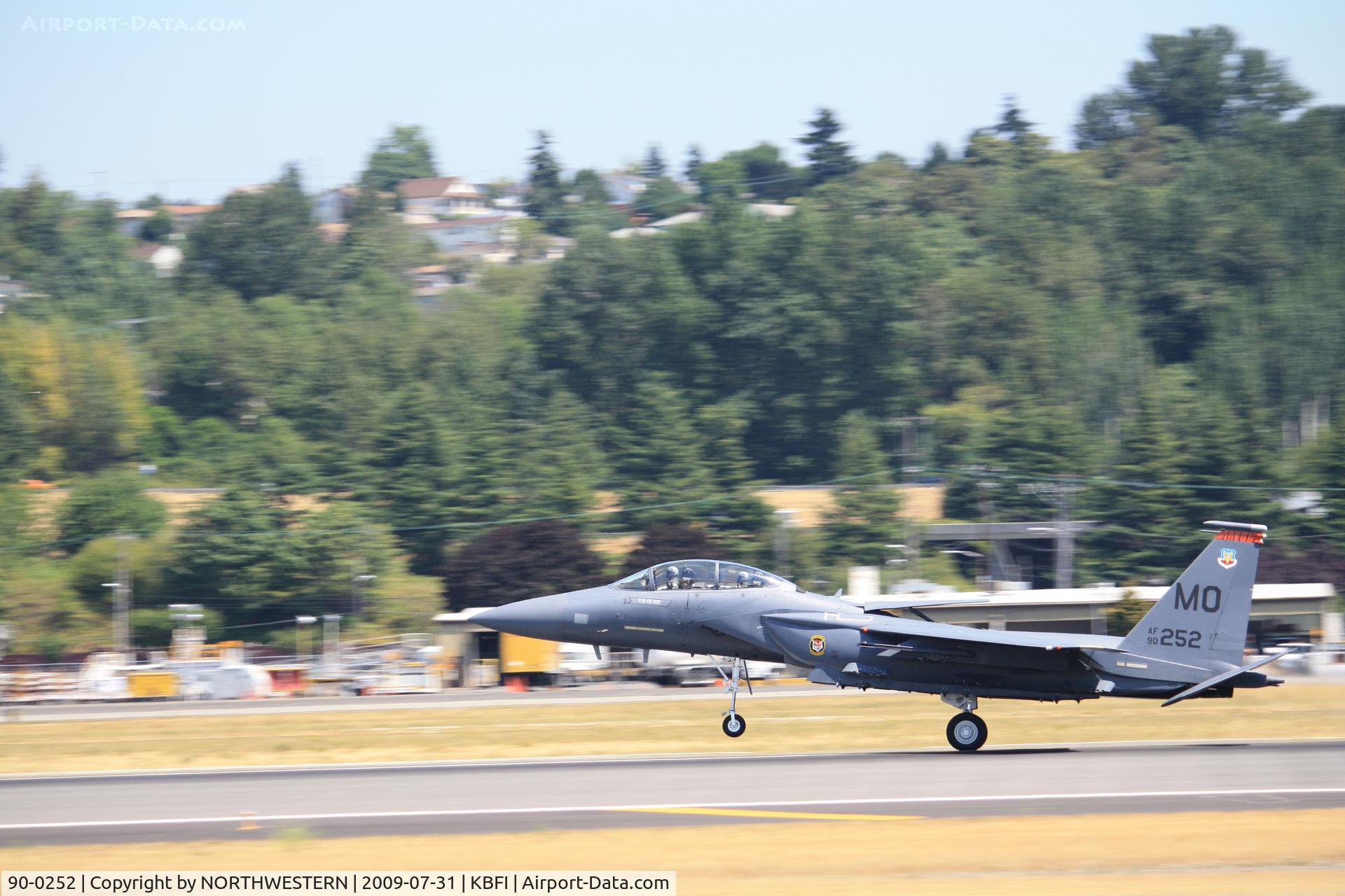 90-0252, 1990 McDonnell Douglas F-15E Strike Eagle C/N 1188/E154, BOEING FIELD