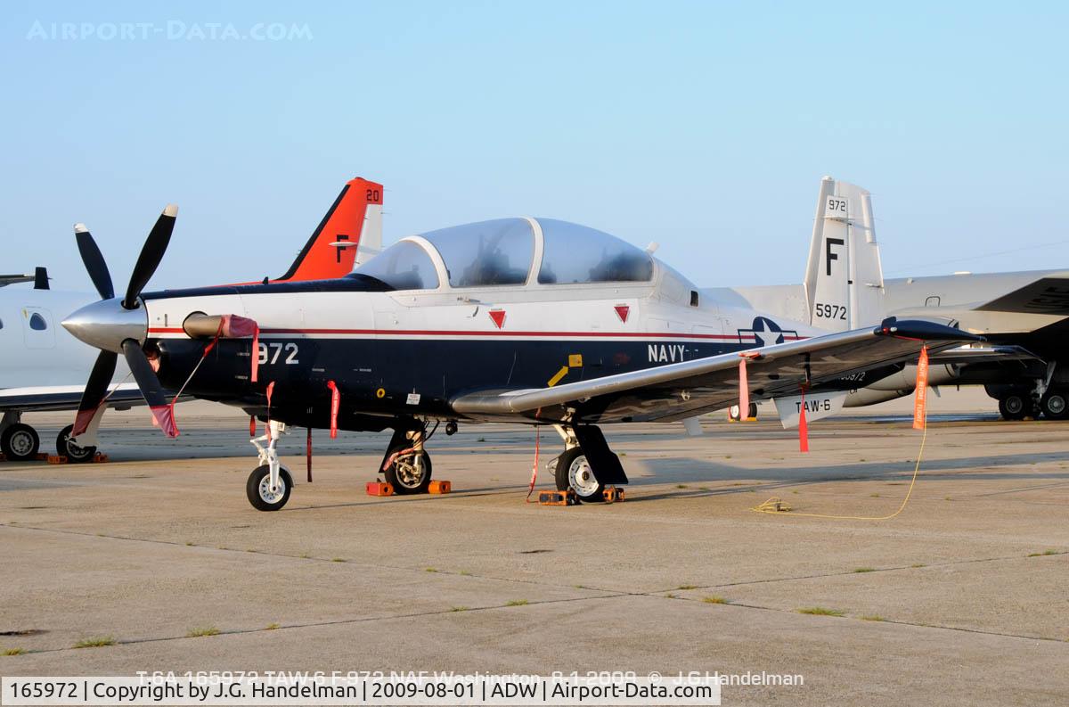165972, Raytheon T-6A Texan II C/N PT-121, heavy humidity and morning dew on canopy
