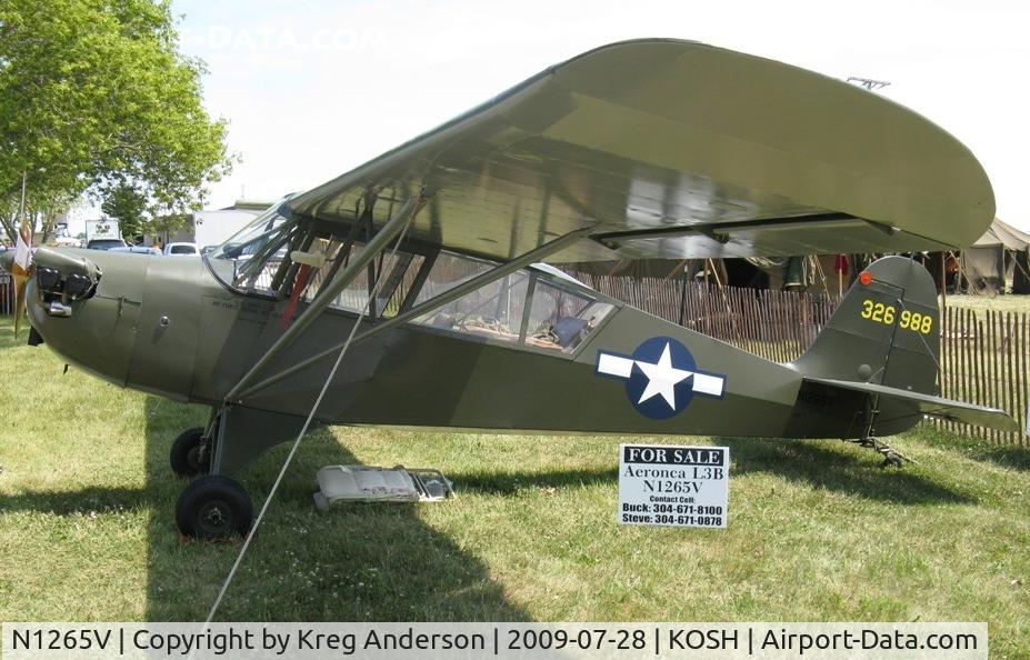 N1265V, 1943 Aeronca 0-58B Grasshopper C/N 058B11253, EAA Airventure 2009