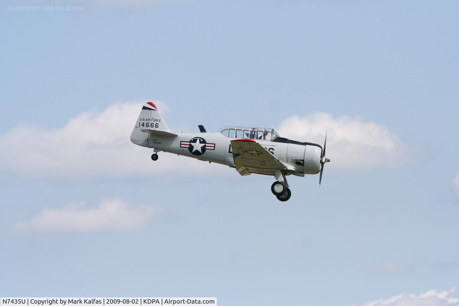 N7435U, 1943 North American AT-6D Texan C/N 88-14666, North American AT-6D, N7435U on final 20R KDPA.