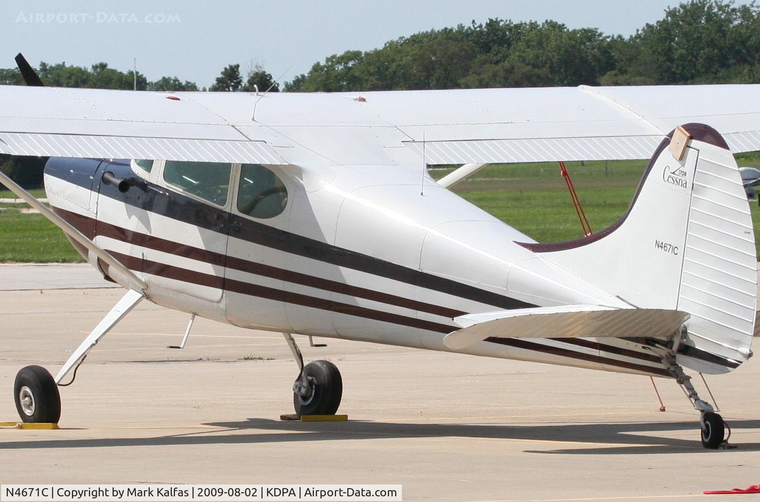 N4671C, 1953 Cessna 170B C/N 25615, Cessna 170B, N4671C on the ramp KDPA