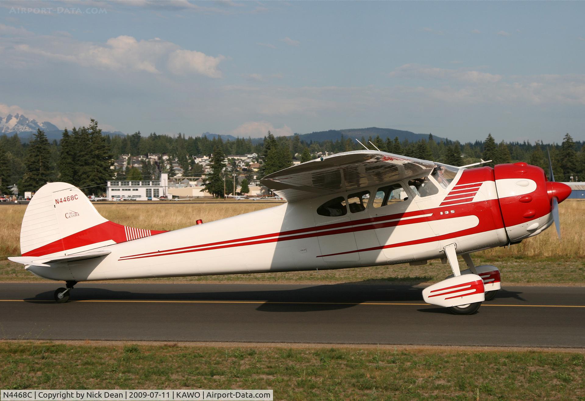 N4468C, 1953 Cessna 195 C/N 16053, KAWO