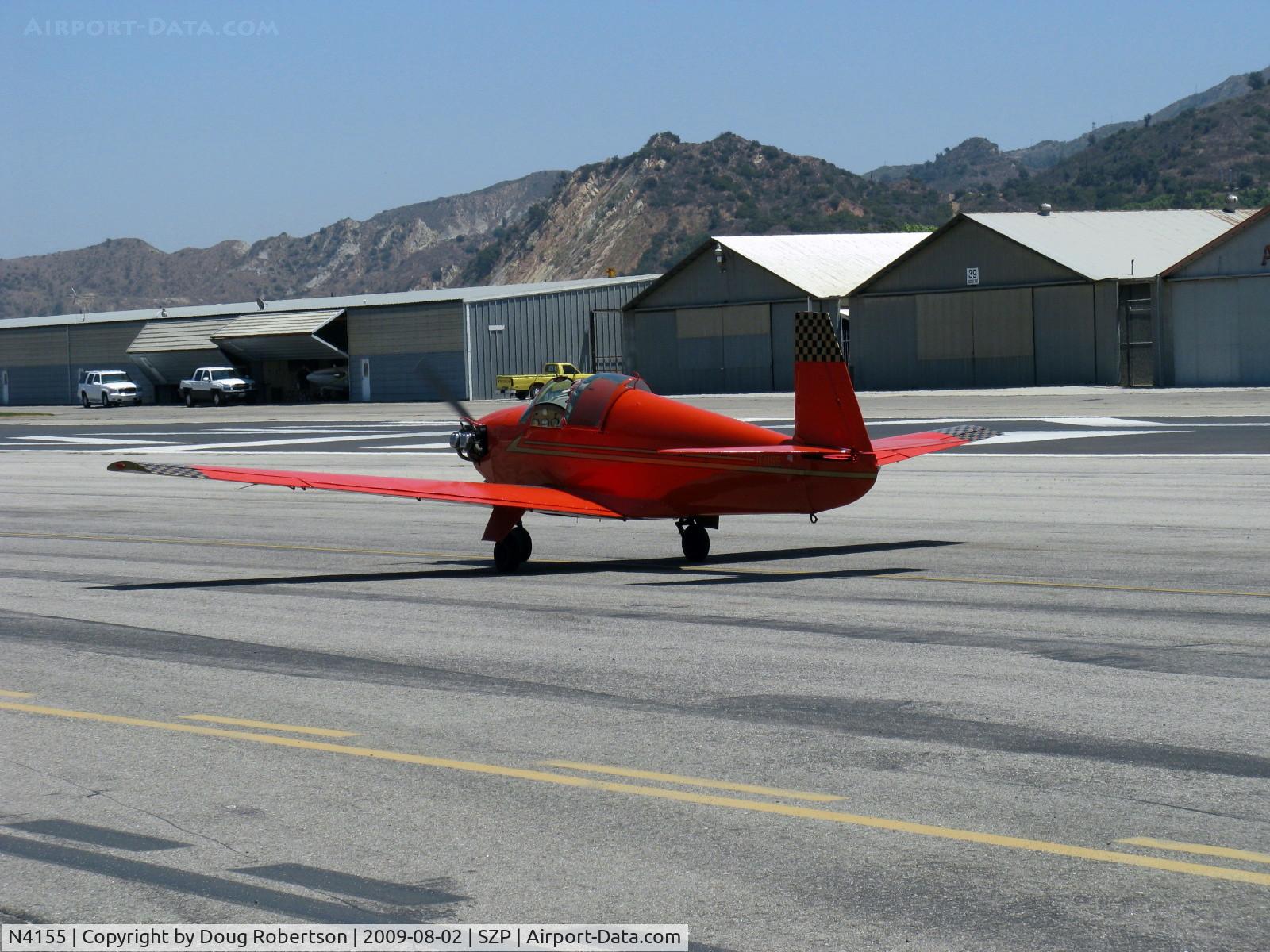 N4155, 1955 Mooney M-18C C/N 321, 1955 Mooney M-18C MITE, Continental A&C75 75 Hp upgrade, taxi to Rwy 22