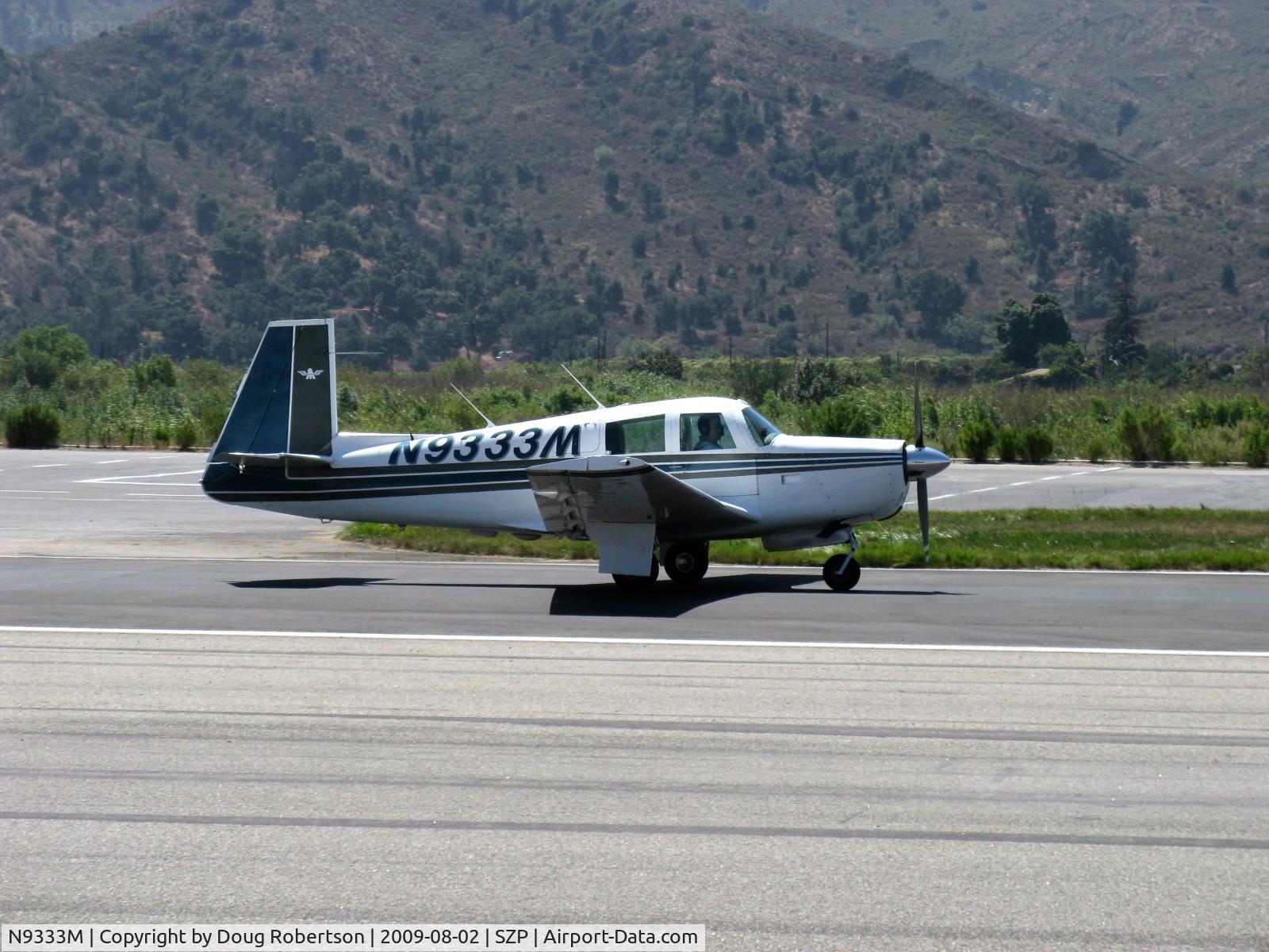 N9333M, 1966 Mooney M20E C/N 1265, 1966 Mooney M20E SUPER 21, Lycoming O&VO-360 200 Hp, landing roll Rwy 22