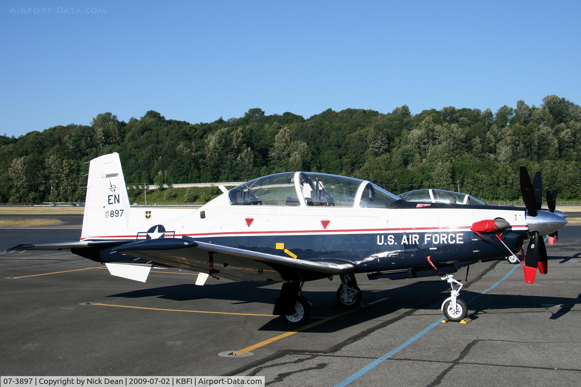 07-3897, 2007 Raytheon T-6A Texan II C/N PT-456, KBFI