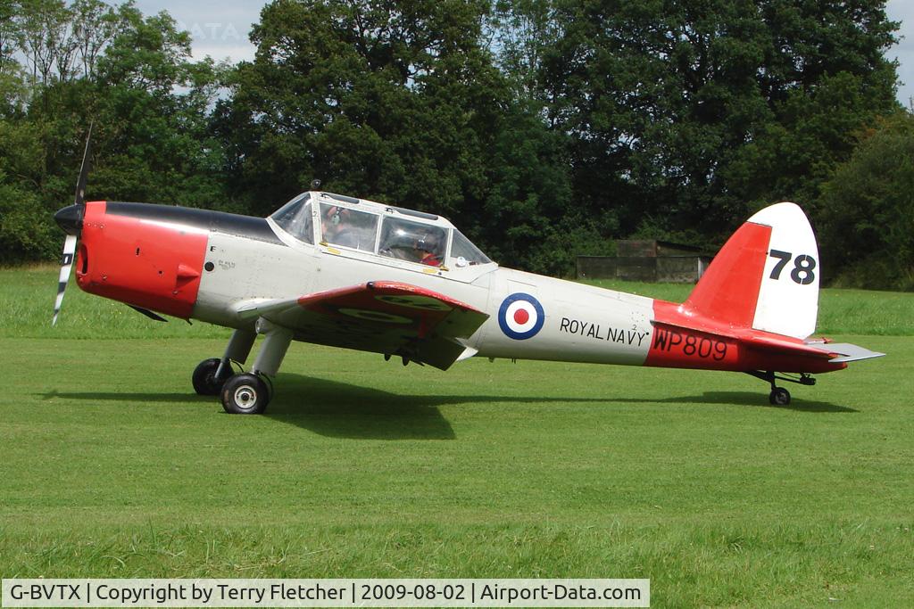 G-BVTX, 1952 De Havilland DHC-1 Chipmunk T.10 C/N C1/0705, DHC-1 Chipmunk with WP809 Navy markings - at the 2009 Stoke Golding Stakeout event