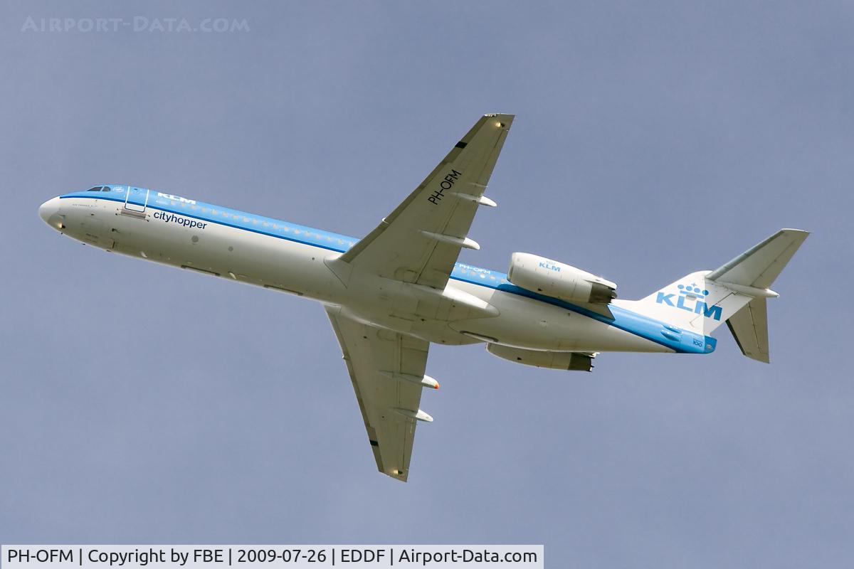 PH-OFM, 1993 Fokker 100 (F-28-0100) C/N 11475, departing EDDF