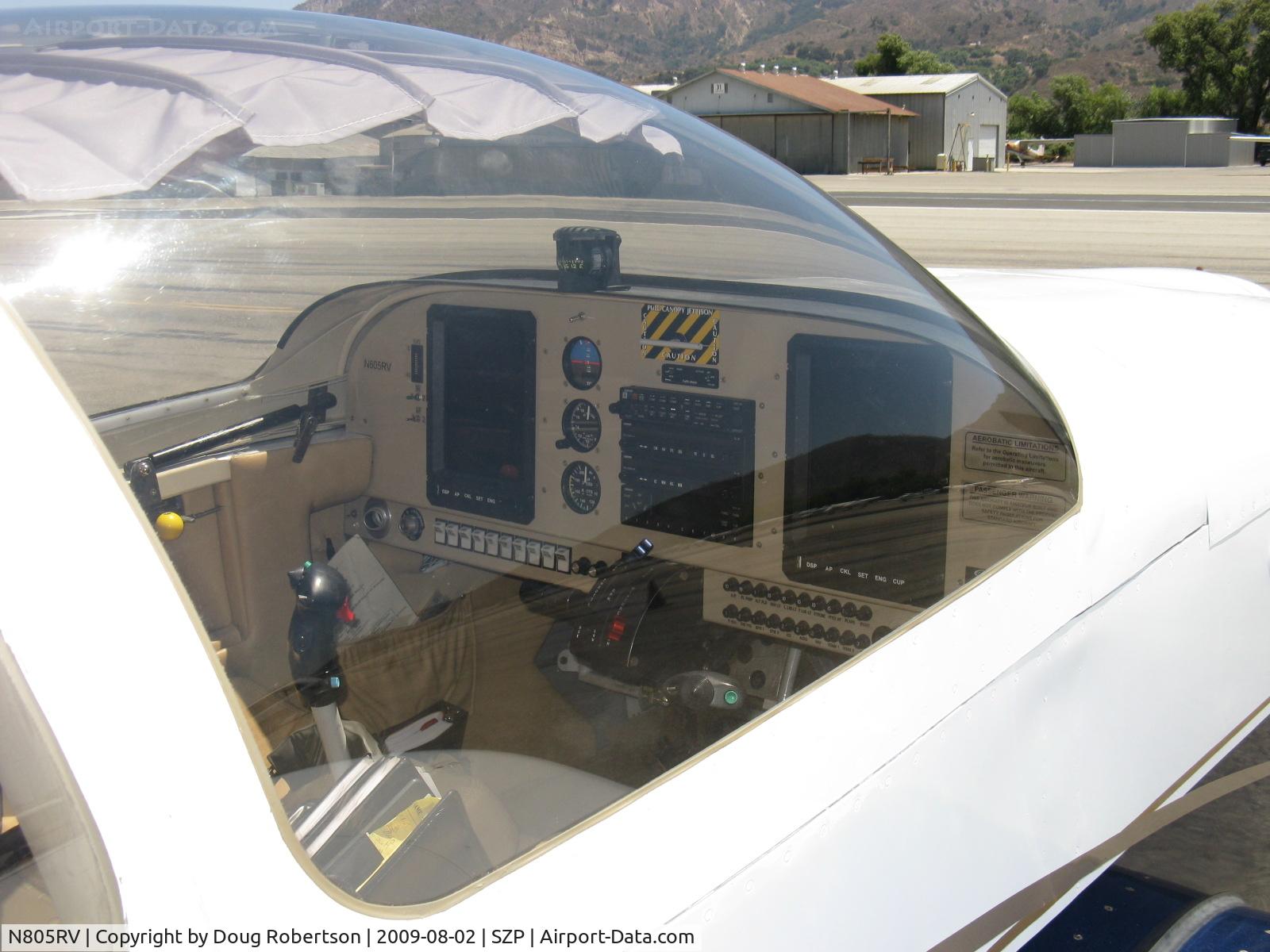 N805RV, 2007 Vans RV-6A C/N 25686, 2007 Dierenfield VAN's RV-6A, Lycoming Aero Sport IO-390-X 210 Hp, glass panel