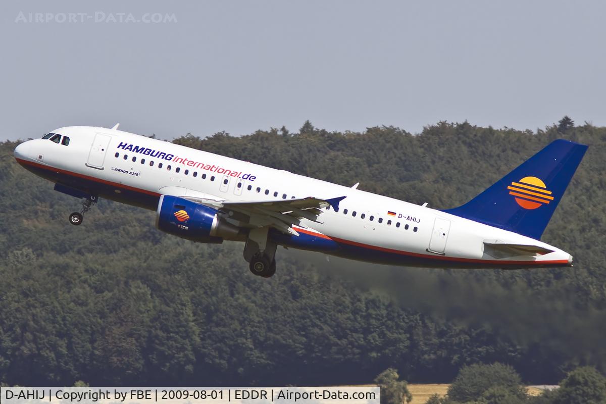 D-AHIJ, 2008 Airbus A319-111 C/N 3533, HHI A319 departing EDDR destination LEIB