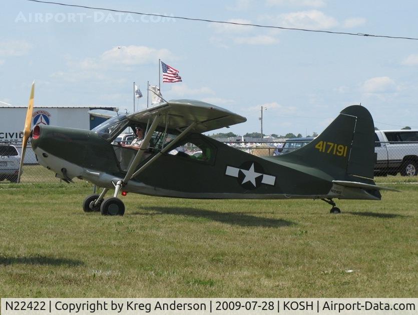 N22422, Stinson L-5B Sentinel C/N 44-17191A, EAA Airventure 2009