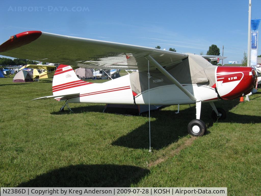 N2386D, 1952 Cessna 170B C/N 20538, EAA Airventure 2009