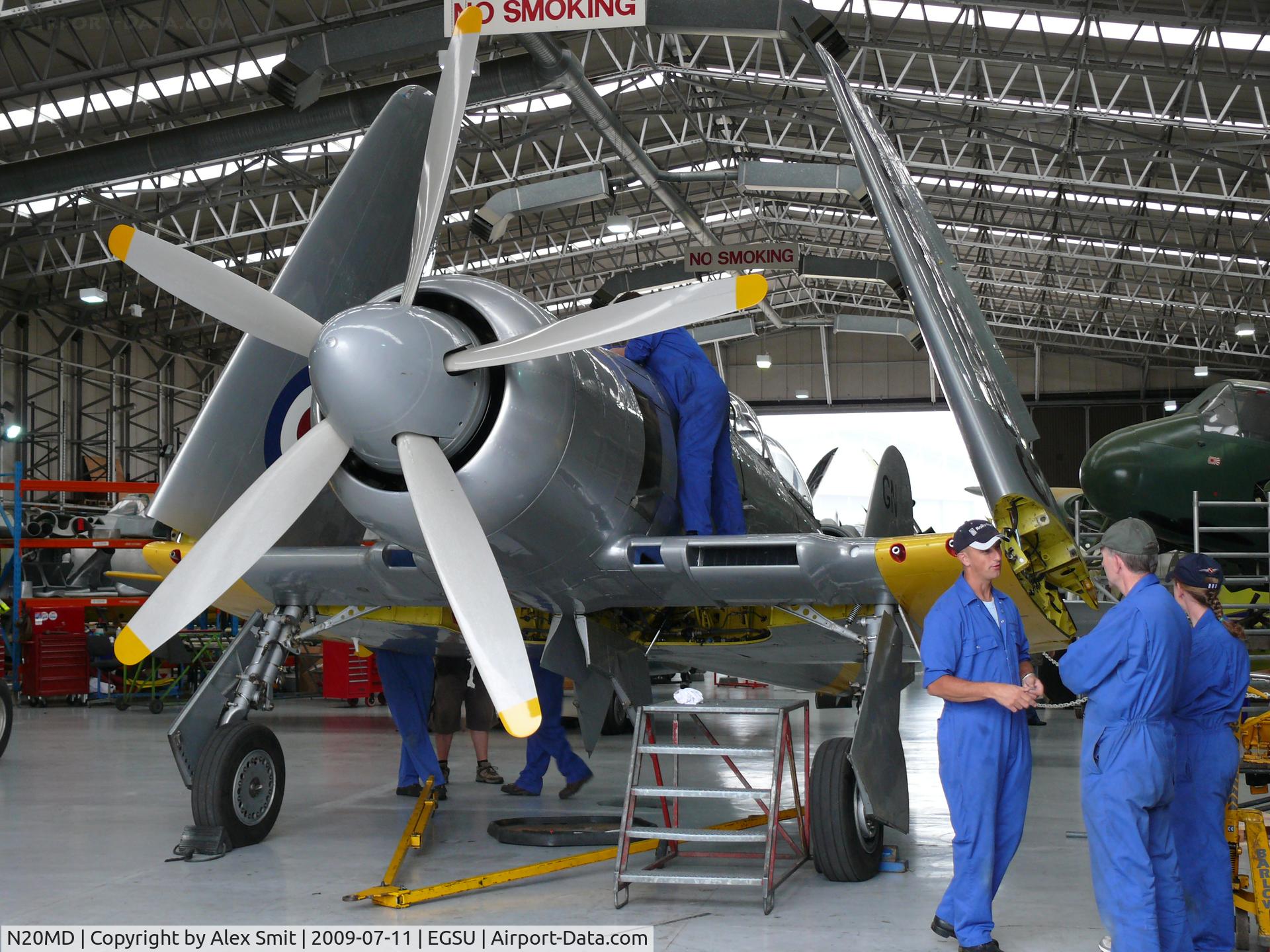 N20MD, 1952 Hawker Sea Fury T.20 C/N 41H/636070, Hawker Sea Fury T20 N20MD Patina - The Fighter Collection - painted as Royal Navy WG655/910GN