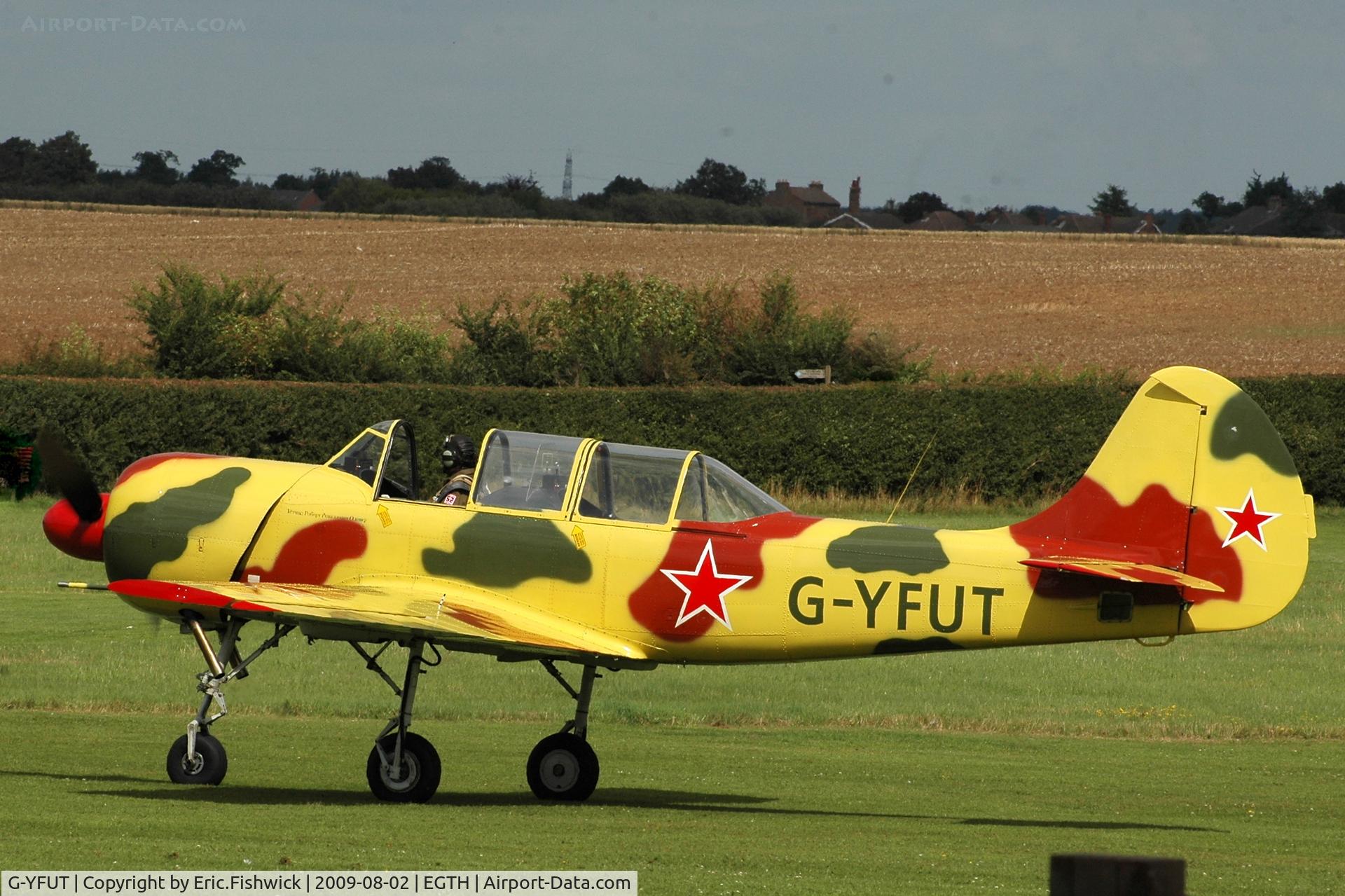 G-YFUT, 1988 Bacau Yak-52 C/N 888410, G-YFUT YAK-52  at Shuttleworth Military Pagent Air Display  Aug 09