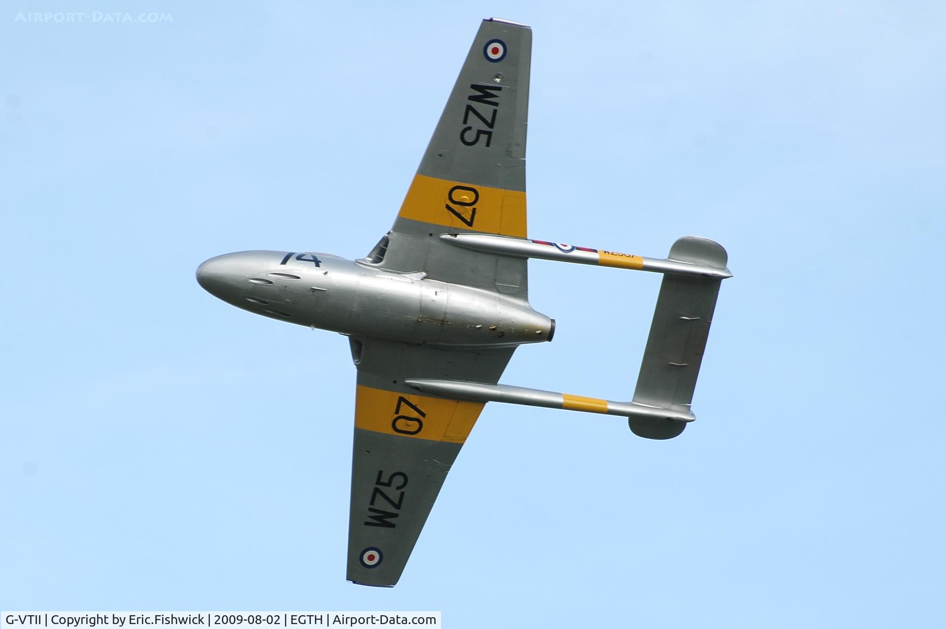 G-VTII, 1954 De Havilland DH-115 Vampire T.11 C/N 15127, 45. WZ507 at Shuttleworth Military Pagent Air Display  Aug 09