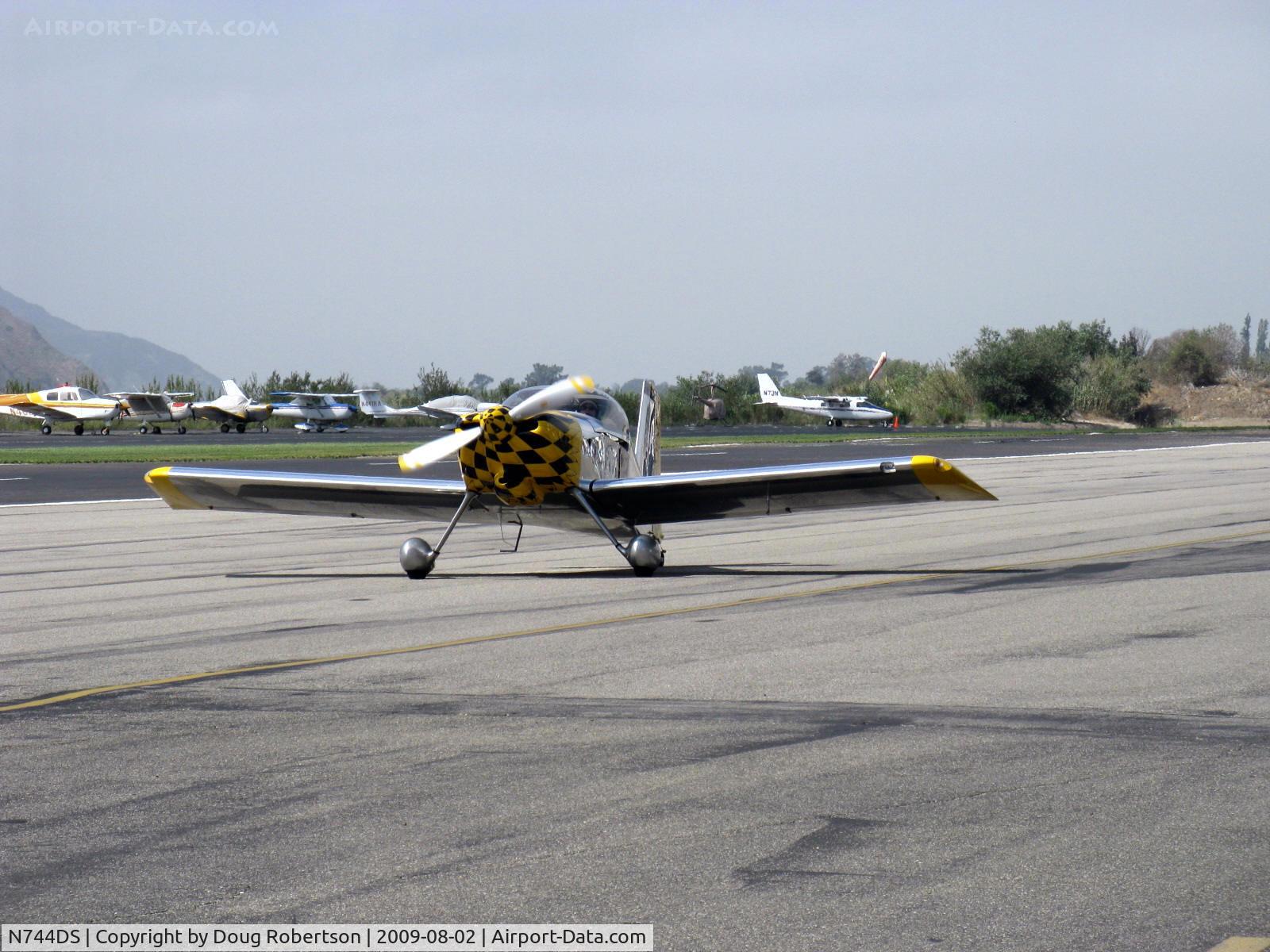 N744DS, 2004 Vans RV-7 C/N 70107, 2004 Smith VAN's RV-7, Lycoming O-360 180 Hp, taxi back