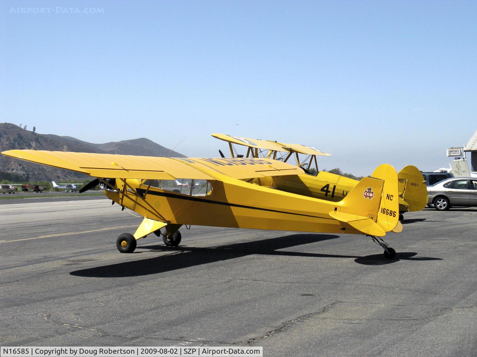 N16585, 1946 Piper J-3C-65 Cub C/N RH 17868, 1946 Piper Hoesch J3C-65 CUB, Continental C85 85 Hp upgrade, Experimental class