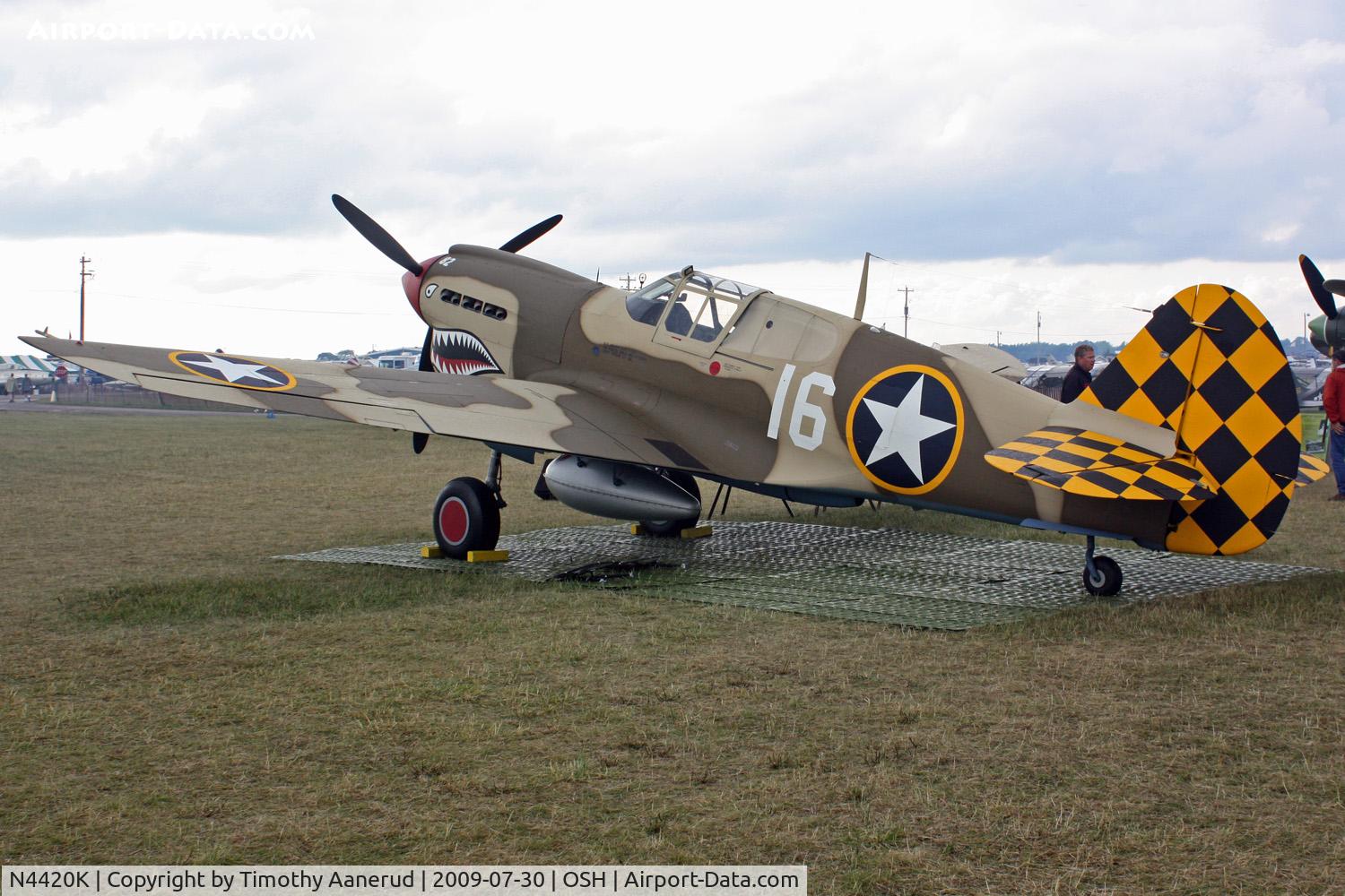 N4420K, Curtiss P-40E Warhawk C/N AK75315134, Curtiss Wright P-40E, c/n: AK75315134