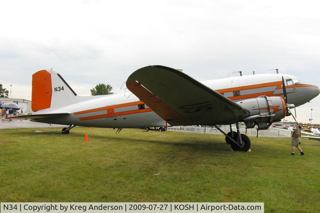 N34, 1945 Douglas R4D-7 C/N 33359, EAA Airventure 2009
