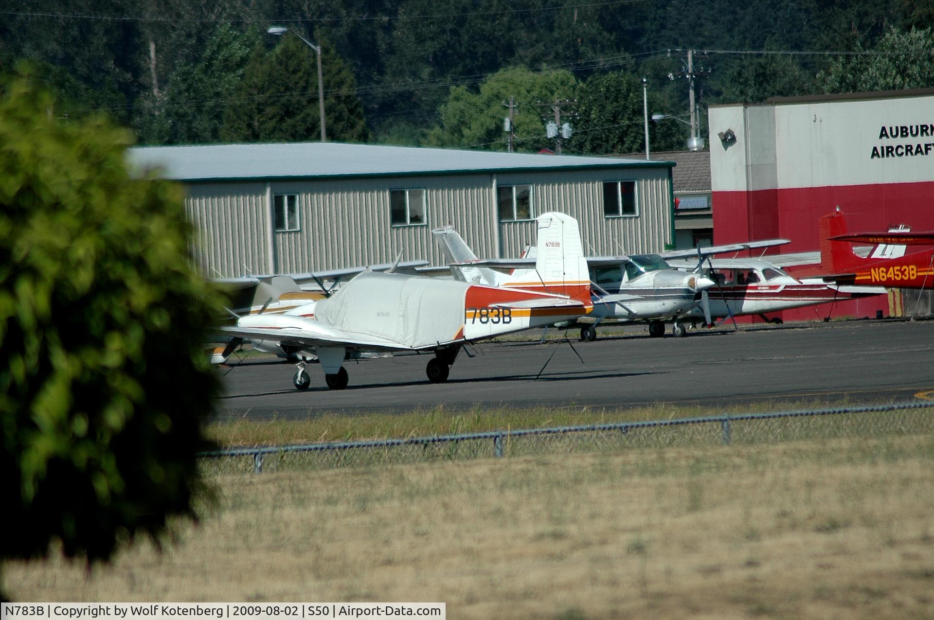 N783B, 1958 Beech 95 C/N TD-55, parked at Auburn on a hot day