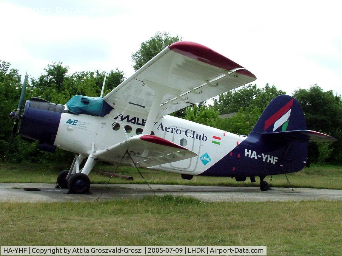 HA-YHF, 1988 PZL-Mielec AN-2PF C/N 1G224-13, PF originally photogrammetry photographing variant, Malév Aero Club, uses it for a passenger transport.