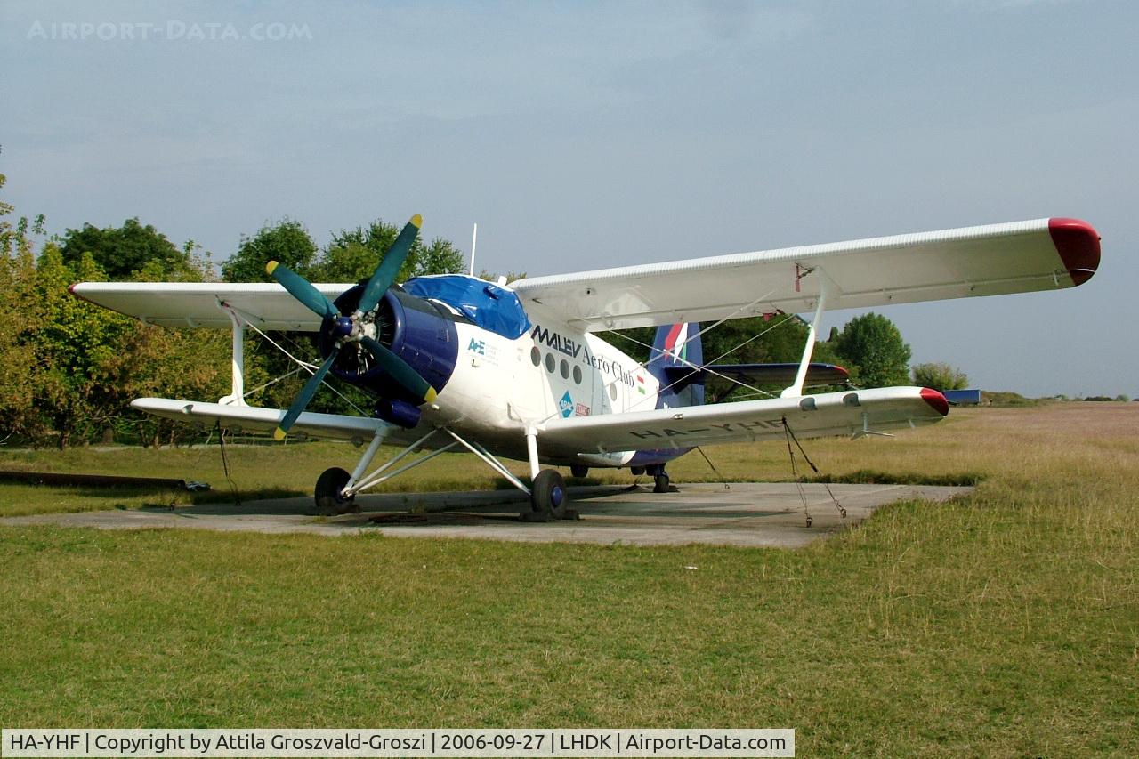 HA-YHF, 1988 PZL-Mielec AN-2PF C/N 1G224-13, Dunakeszi Airport, LHDK, Hungary -  PF originally photogrammetry photographing variant, Malév Aero Club, uses it for a passenger transport.