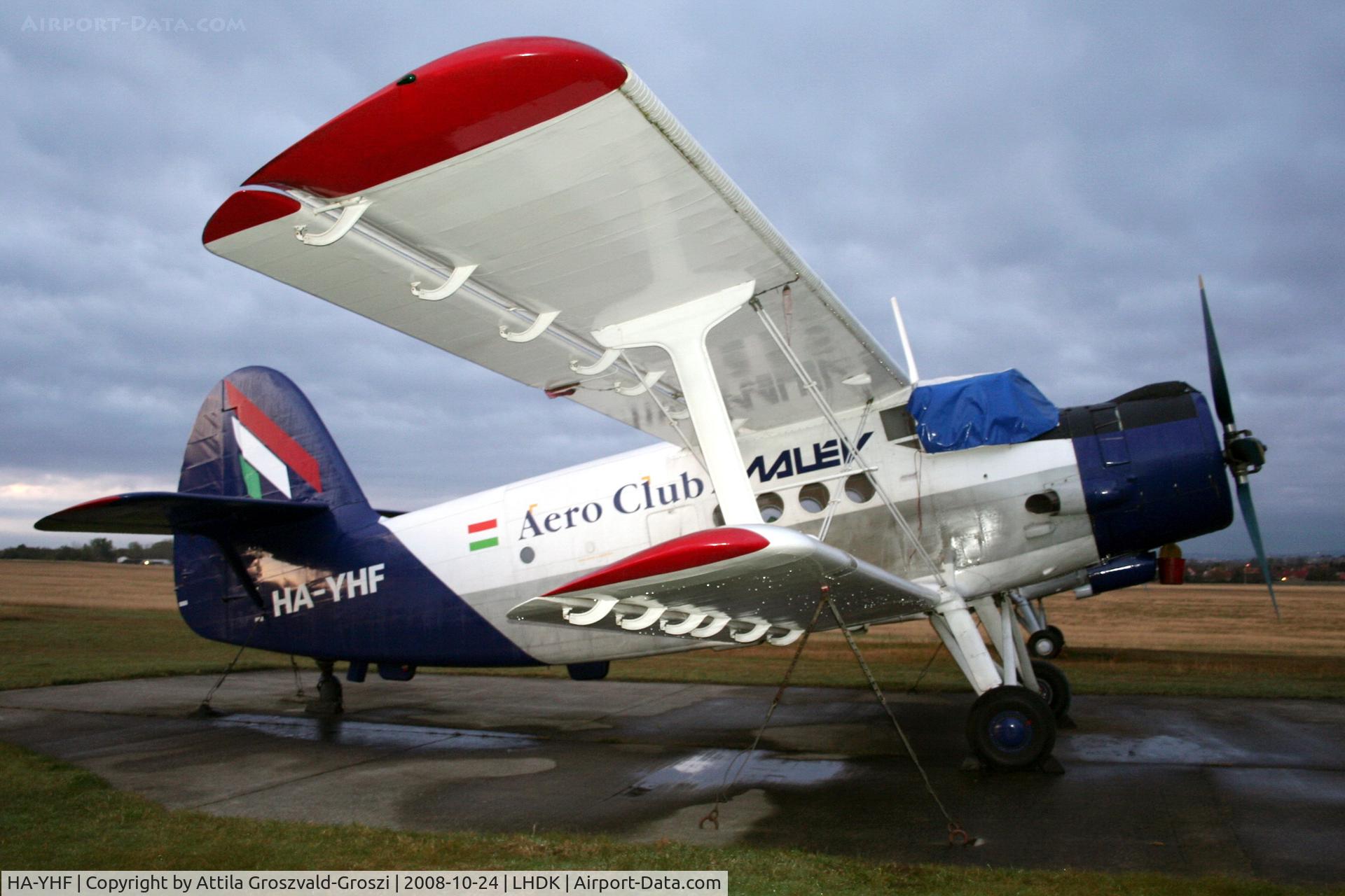 HA-YHF, 1988 PZL-Mielec AN-2PF C/N 1G224-13, Dunakeszi Airport, LHDK, Hungary -  PF originally photogrammetry photographing variant, Malév Aero Club, uses it for a passenger transport.