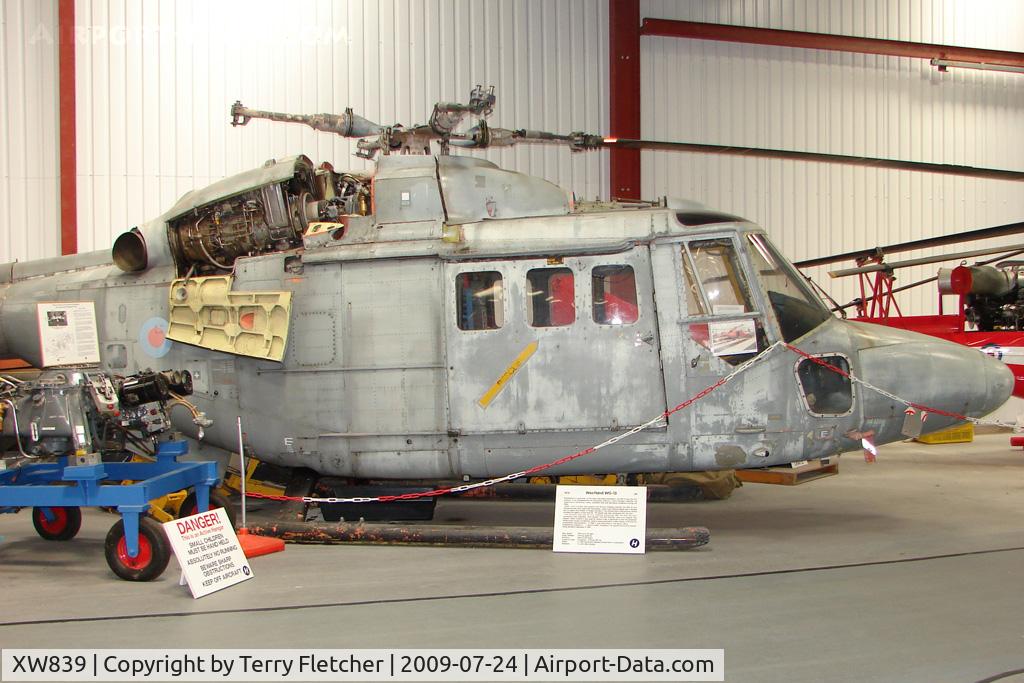 XW839, 1972 Westland Lynx C/N 09-02, 1972 Westland Lynx 00-05 - Exhibited in the International Helicopter Museum , Weston-Super Mare , Somerset , United Kingdom