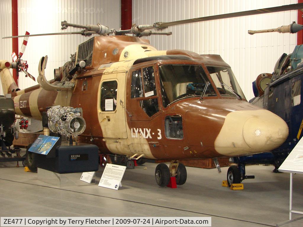 ZE477, 1984 Westland Lynx HAS.3 C/N 310/001P, 1984 Westland Lynx 3 - Exhibited in the International Helicopter Museum , Weston-Super Mare , Somerset , United Kingdom