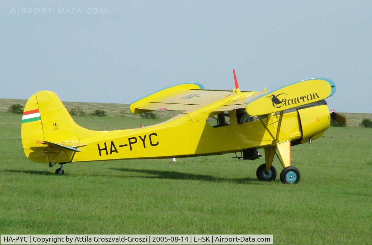 HA-PYC, 1969 PZL-Okecie PZL-101A Gawron C/N 119292, Siófok-Kiliti Airport, LHSK Hungary - Landing