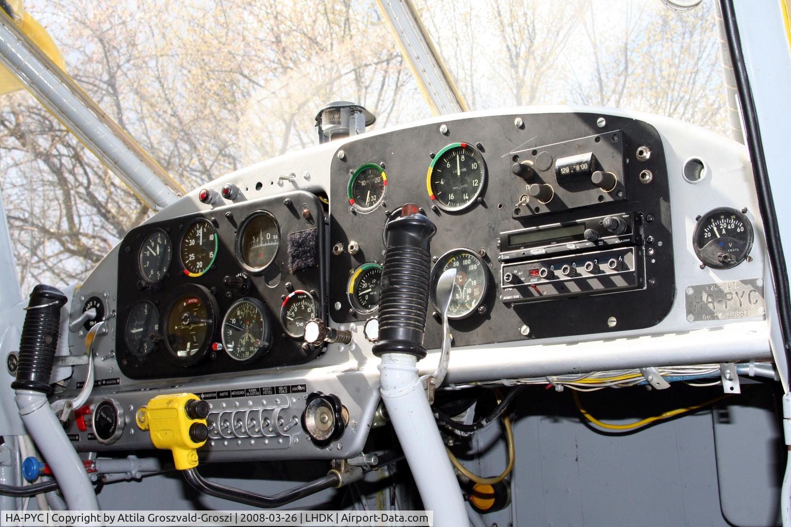 HA-PYC, 1969 PZL-Okecie PZL-101A Gawron C/N 119292, Dunakeszi Airport / LHDK, Hungary - Cocpit