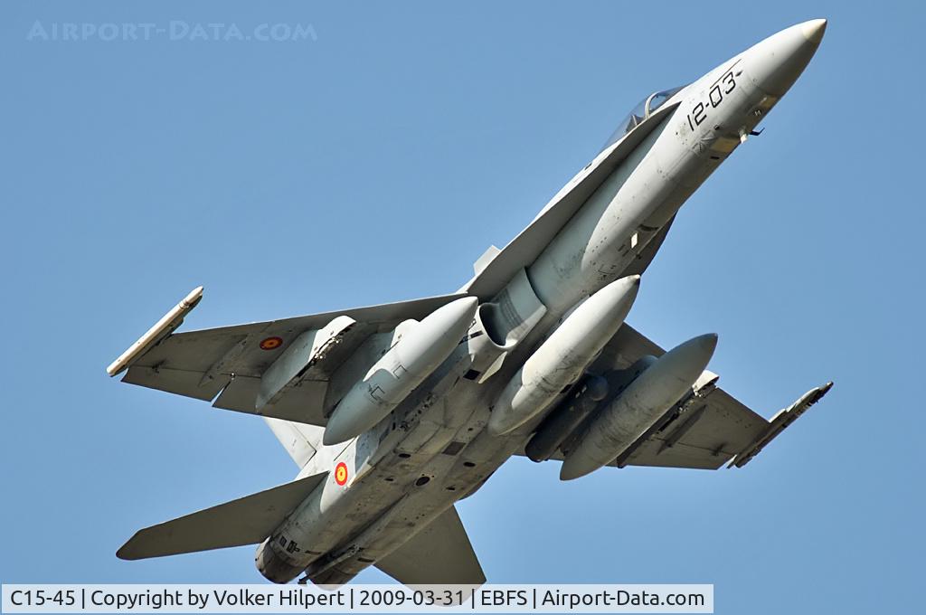 C15-45, McDonnell Douglas EF-18A Hornet C/N 0720/A554, EF-18A at Florennes TLP 03-09