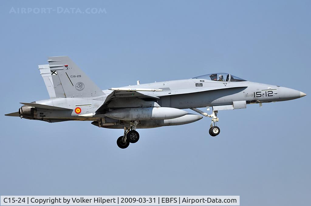 C15-24, McDonnell Douglas EF-18A Hornet C/N 0583/A490, EF-18A at Florennes TLP 03-09