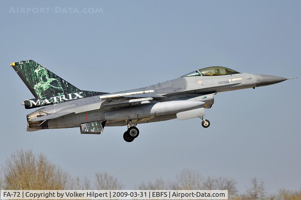FA-72, 1980 SABCA F-16AM Fighting Falcon C/N 6H-72, F-16AM at Florennes TLP 03-09