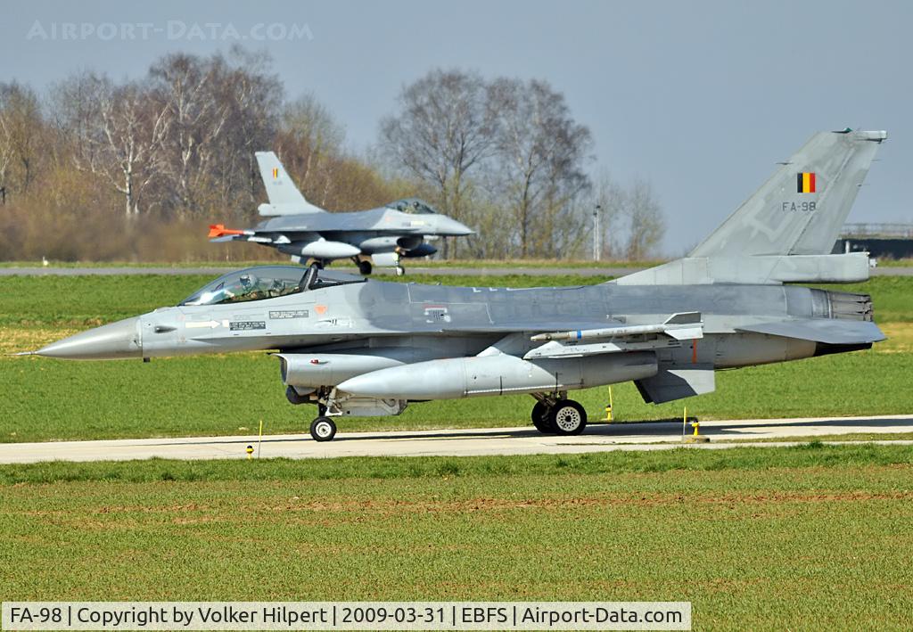 FA-98, 1988 SABCA F-16AM Fighting Falcon C/N 6H-98, F-16AM at Florennes TLP 03-09