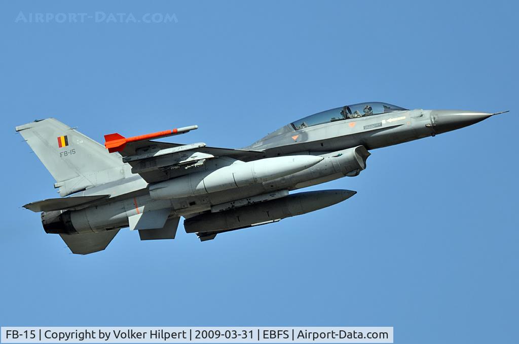 FB-15, General Dynamics F-16BM Fighting Falcon C/N 6J-15, F-16 at Florennes TLP 03-09
