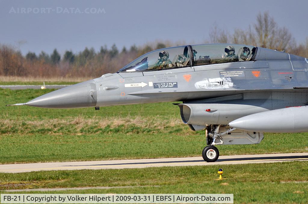 FB-21, General Dynamics F-16B Fighting Falcon C/N 6J-21, F-16 at Florennes TLP 03-09