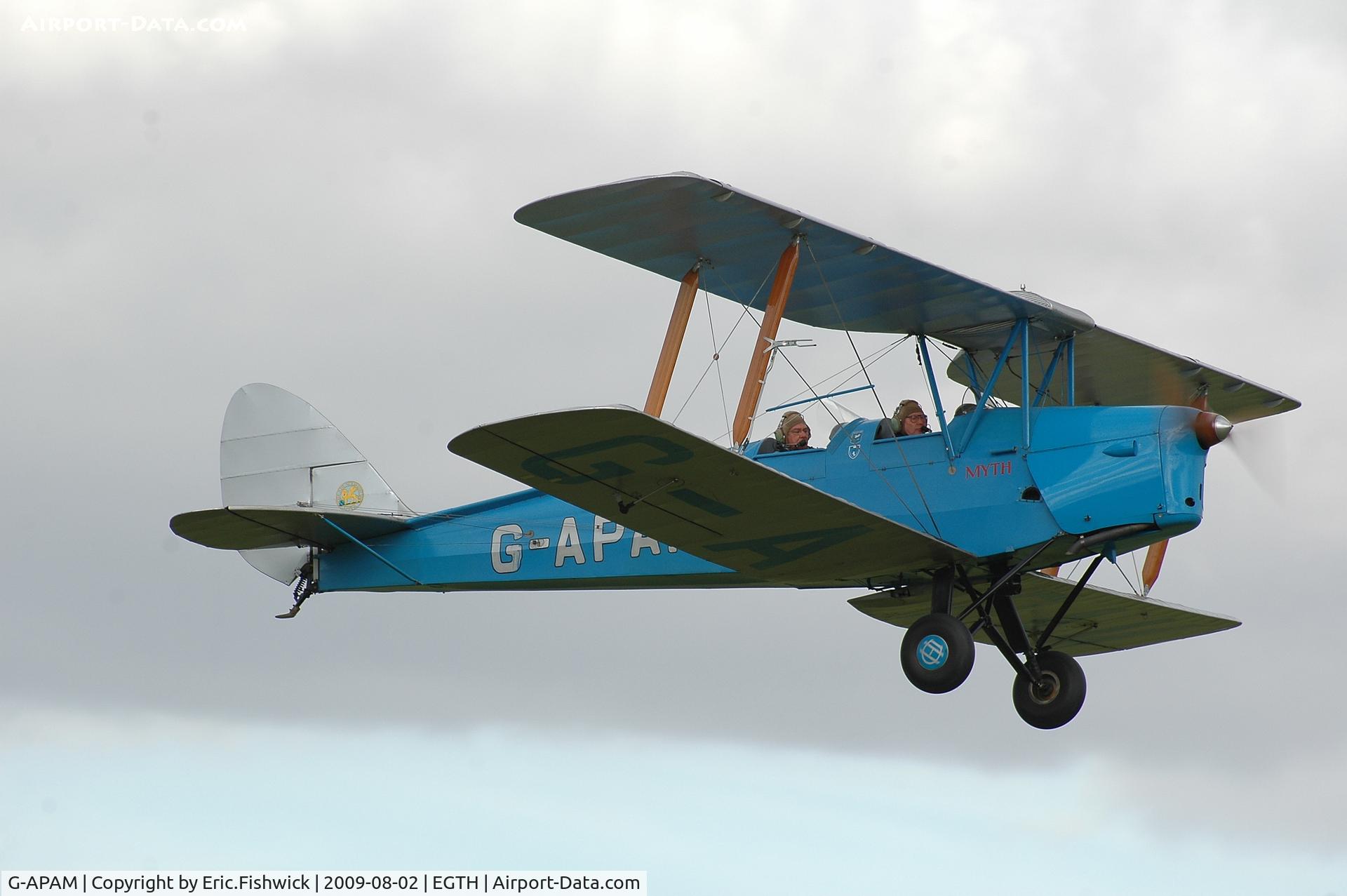 G-APAM, 1939 De Havilland DH-82A Tiger Moth II C/N 3874, G-APAM departing Shuttleworth Military Pagent Air Display Aug 09