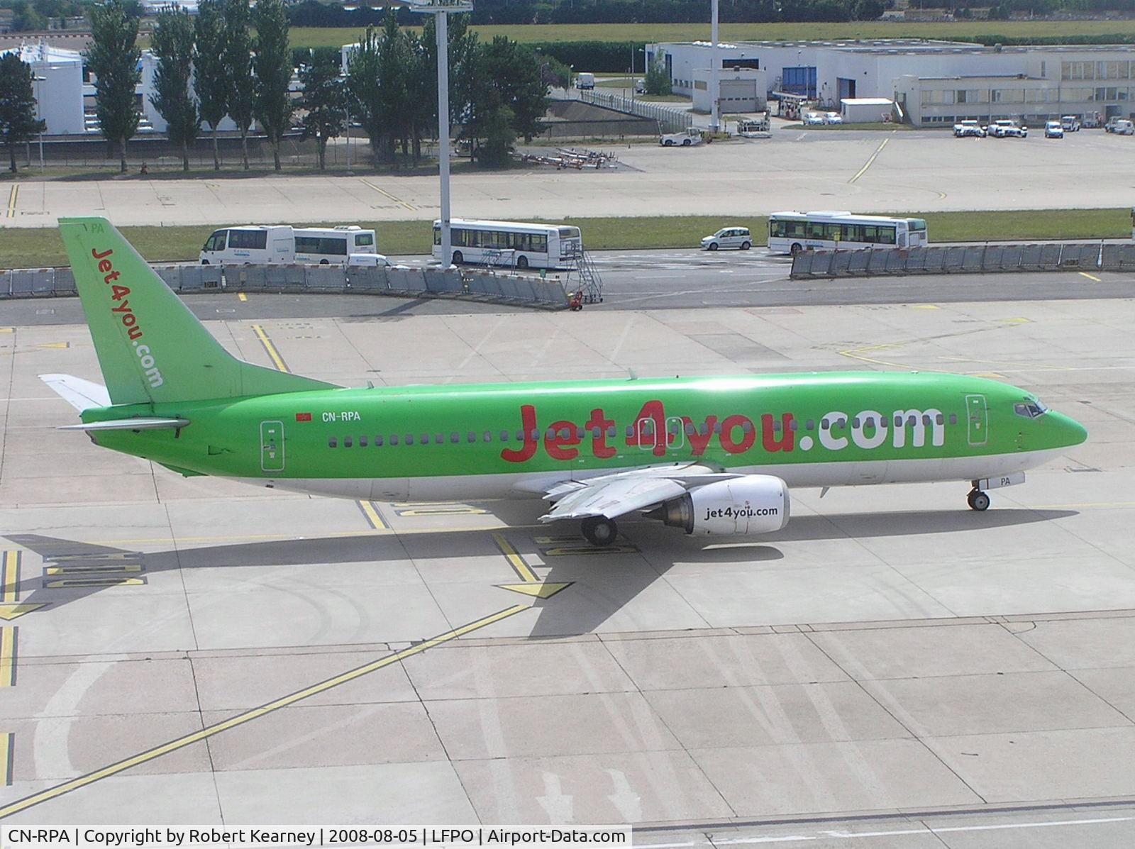 CN-RPA, 1990 Boeing 737-4B3 C/N 24750, Jet4You going to r/w