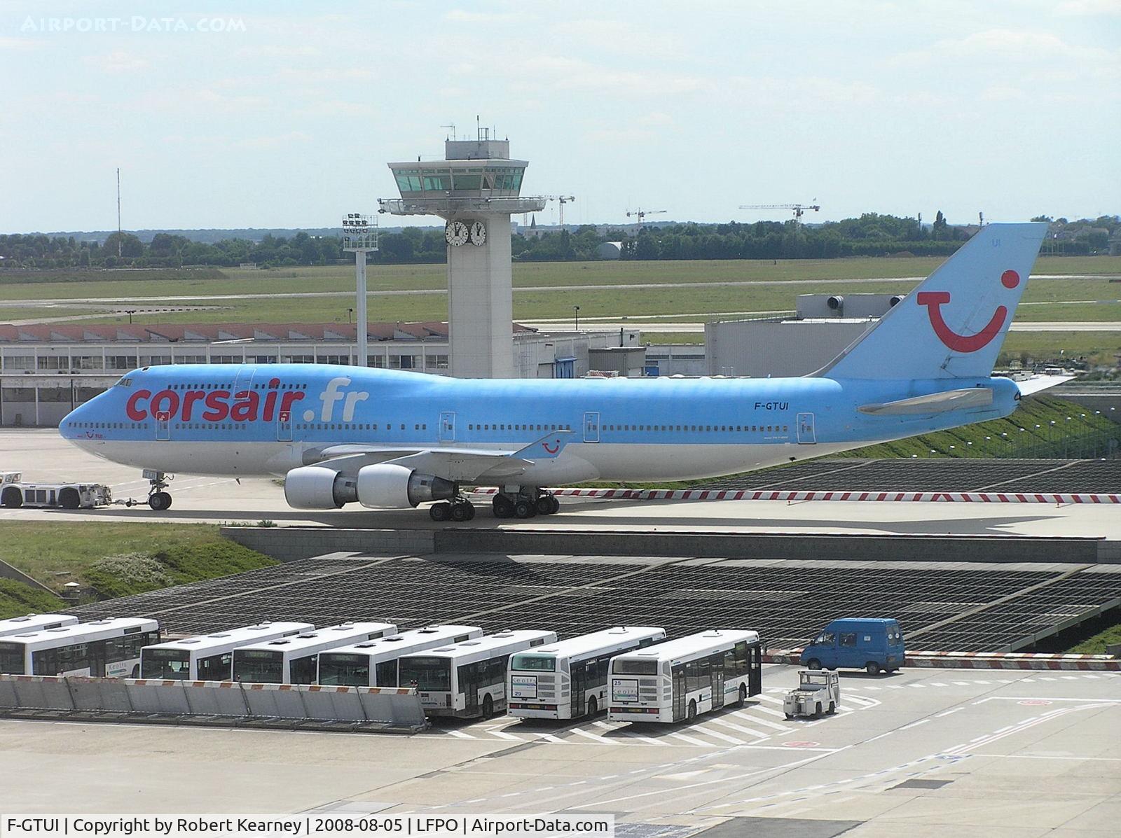 F-GTUI, 1992 Boeing 747-422 C/N 26875, Corsair on tow