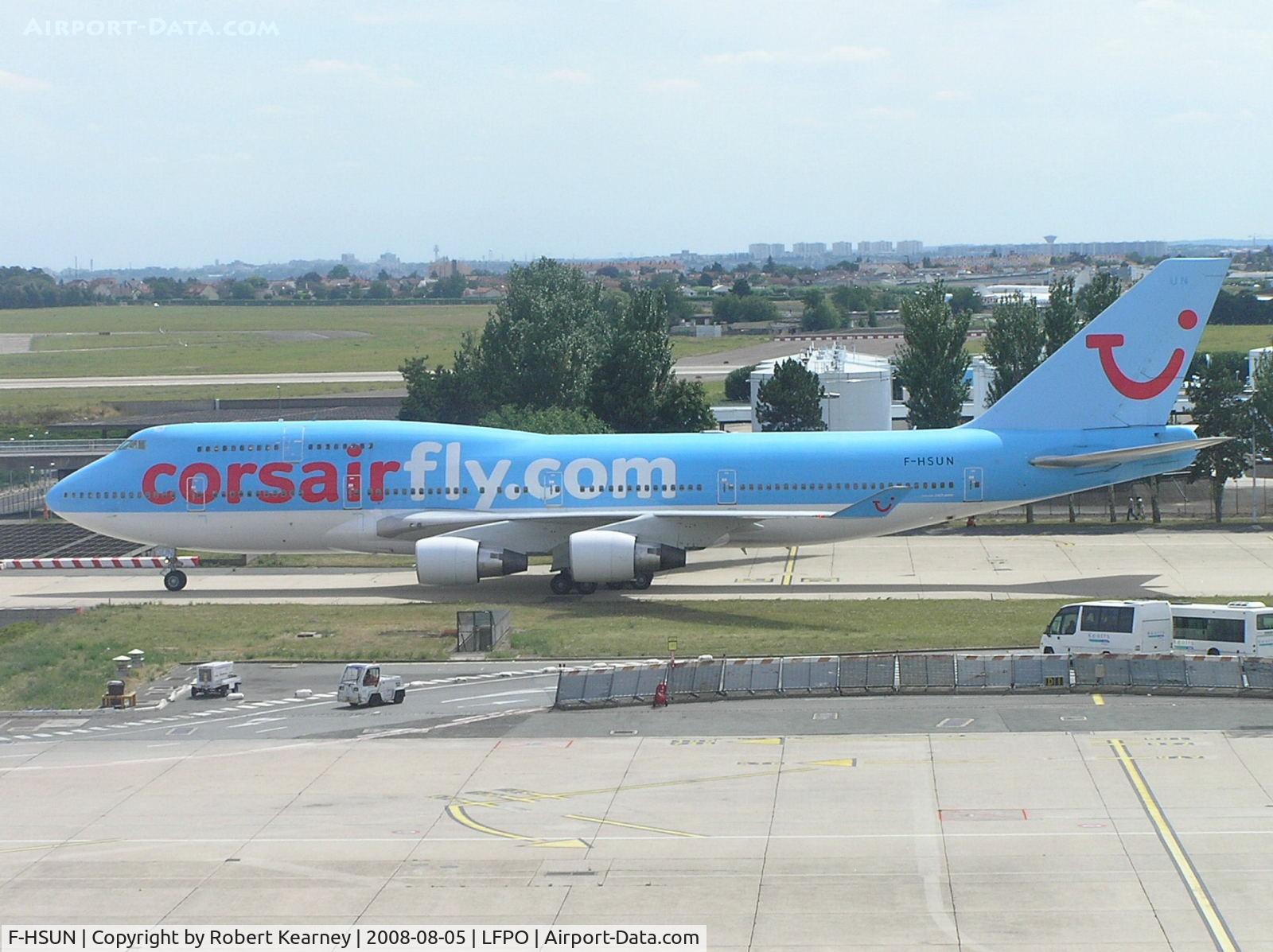F-HSUN, 1993 Boeing 747-422 C/N 26880, Corsair going to stand
