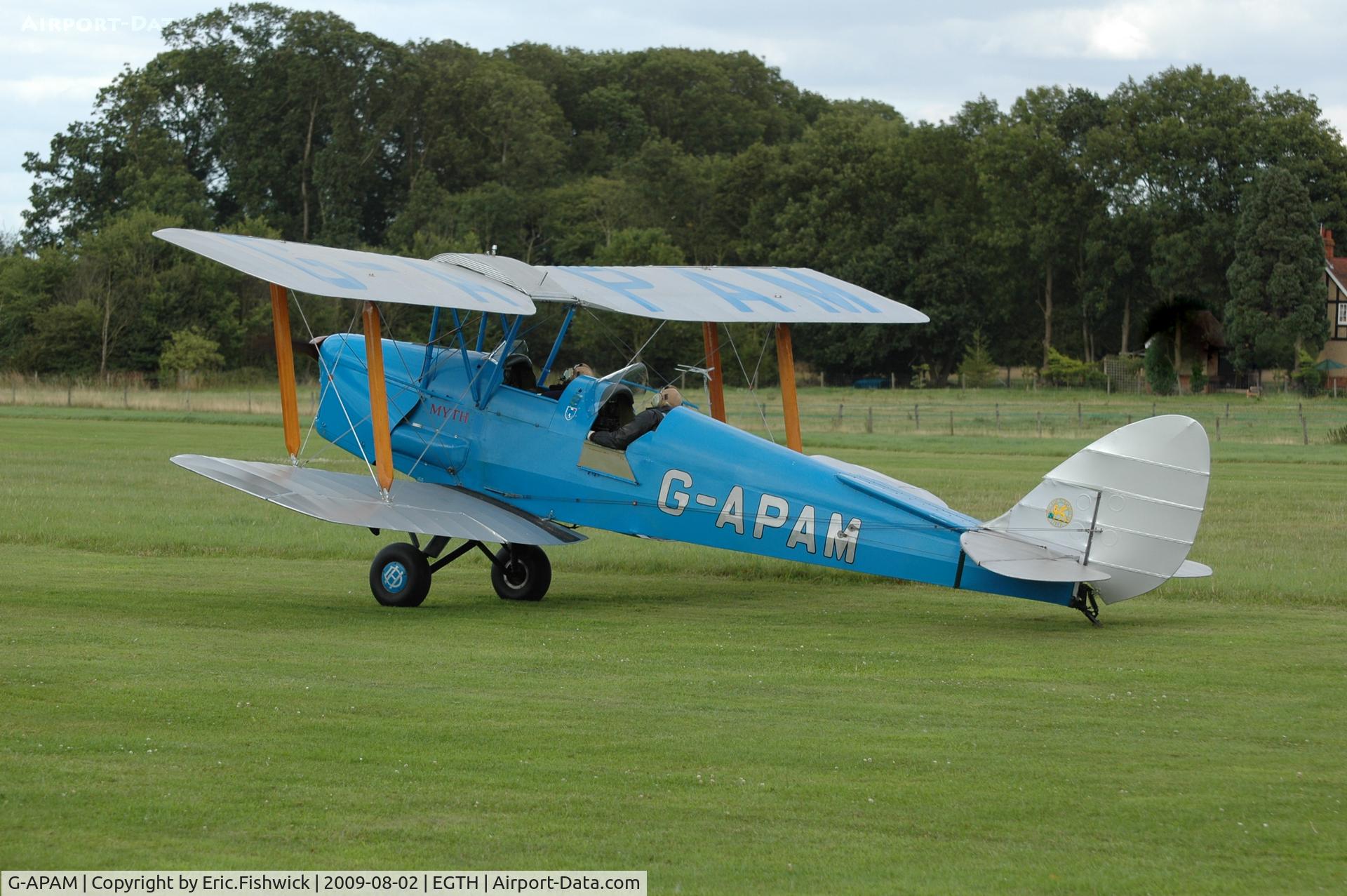G-APAM, 1939 De Havilland DH-82A Tiger Moth II C/N 3874, G-APAM departing Shuttleworth Military Pagent Air Display Aug 09