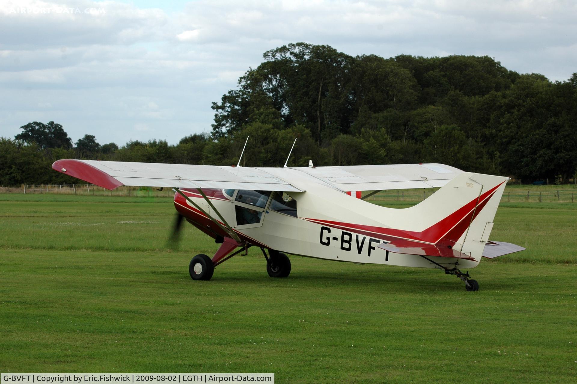 G-BVFT, 1978 Maule M-5-235C Lunar Rocket C/N 7183C, 1. G-BVFT departing Shuttleworth Military Pagent Air Display Aug 09
