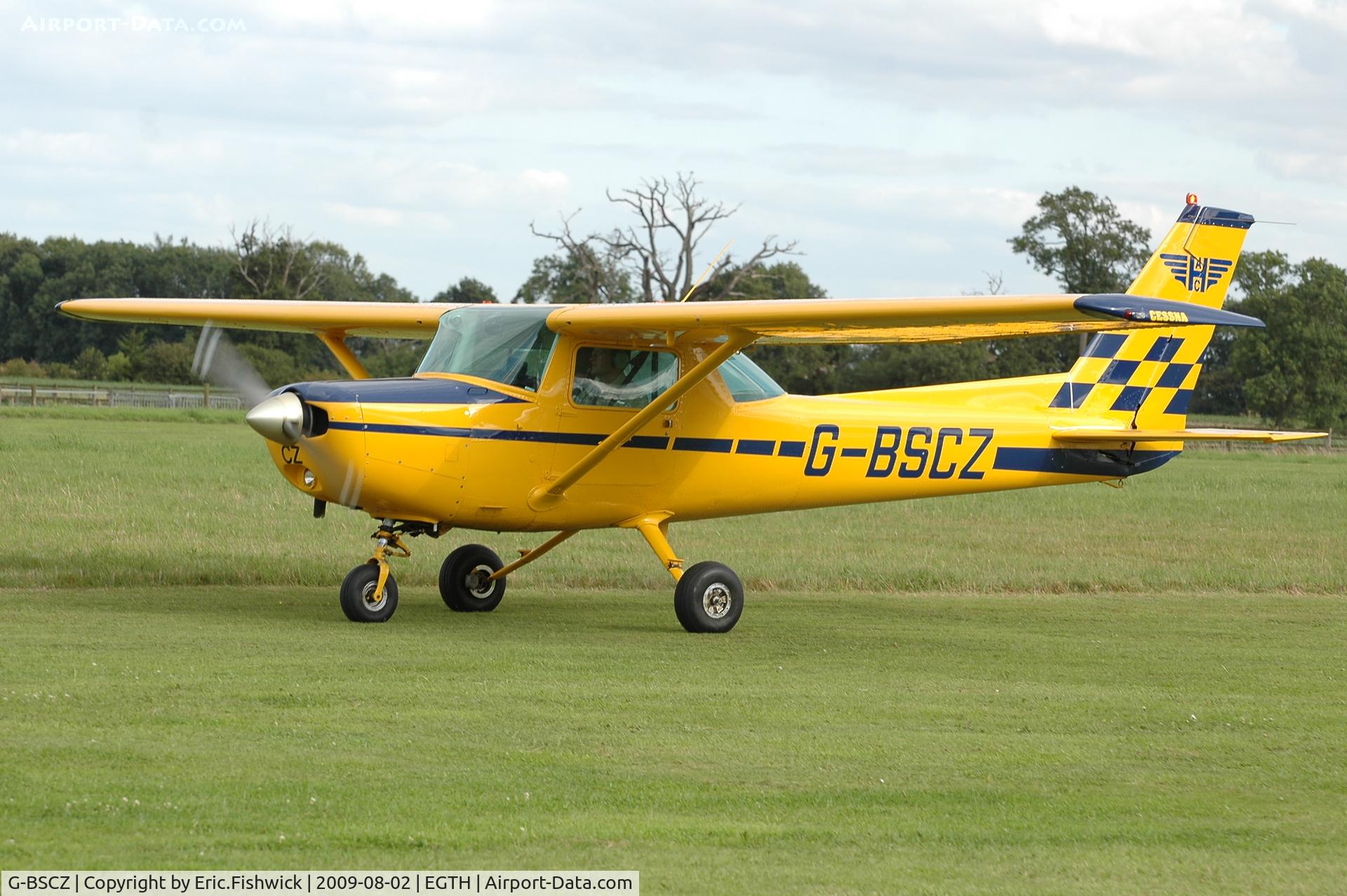 G-BSCZ, 1979 Cessna 152 C/N 152-82199, G-BSCZ departing Shuttleworth Military Pagent Air Display Aug 09