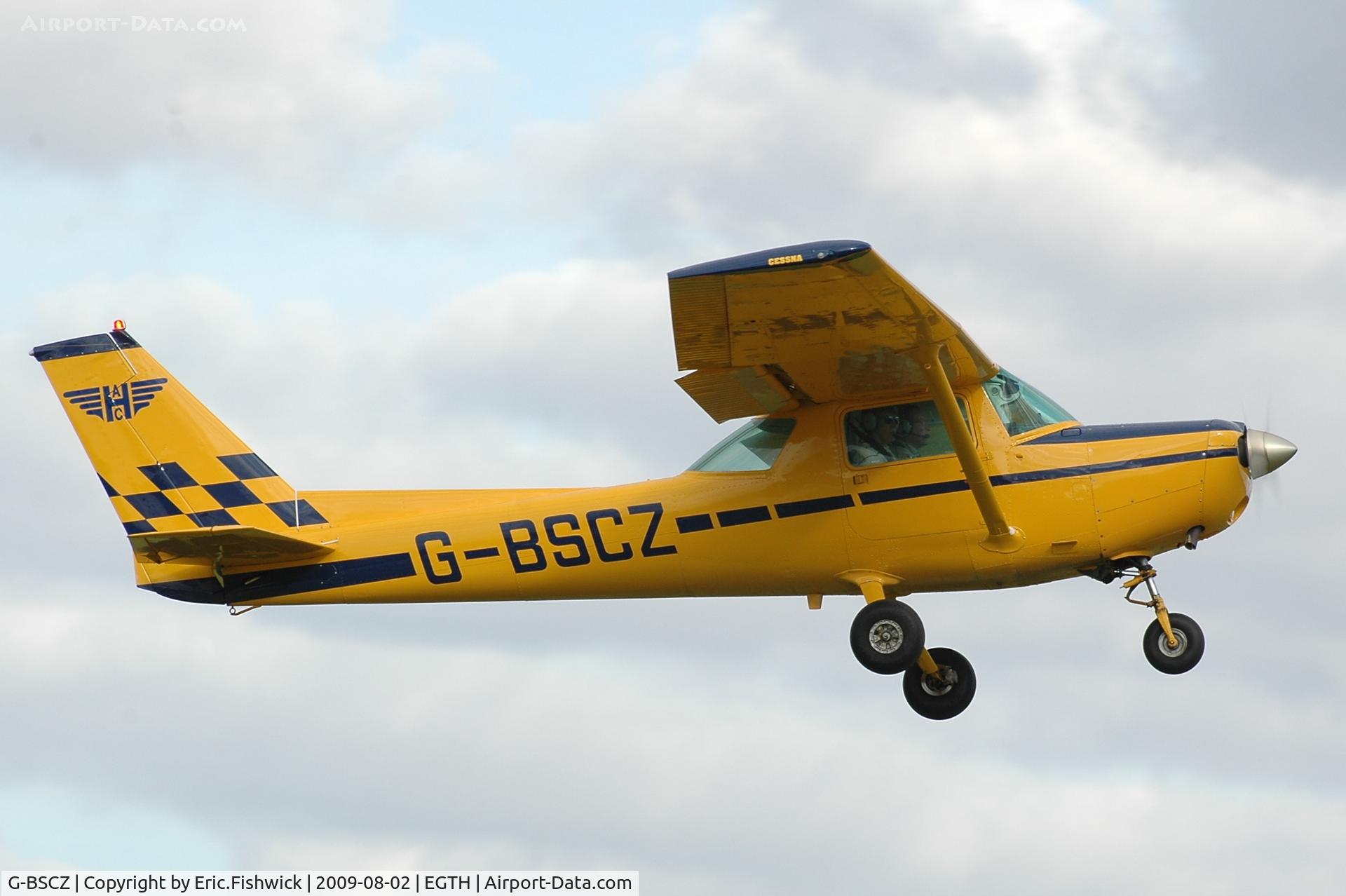 G-BSCZ, 1979 Cessna 152 C/N 152-82199, G-BSCZ departing Shuttleworth Military Pagent Air Display Aug 09