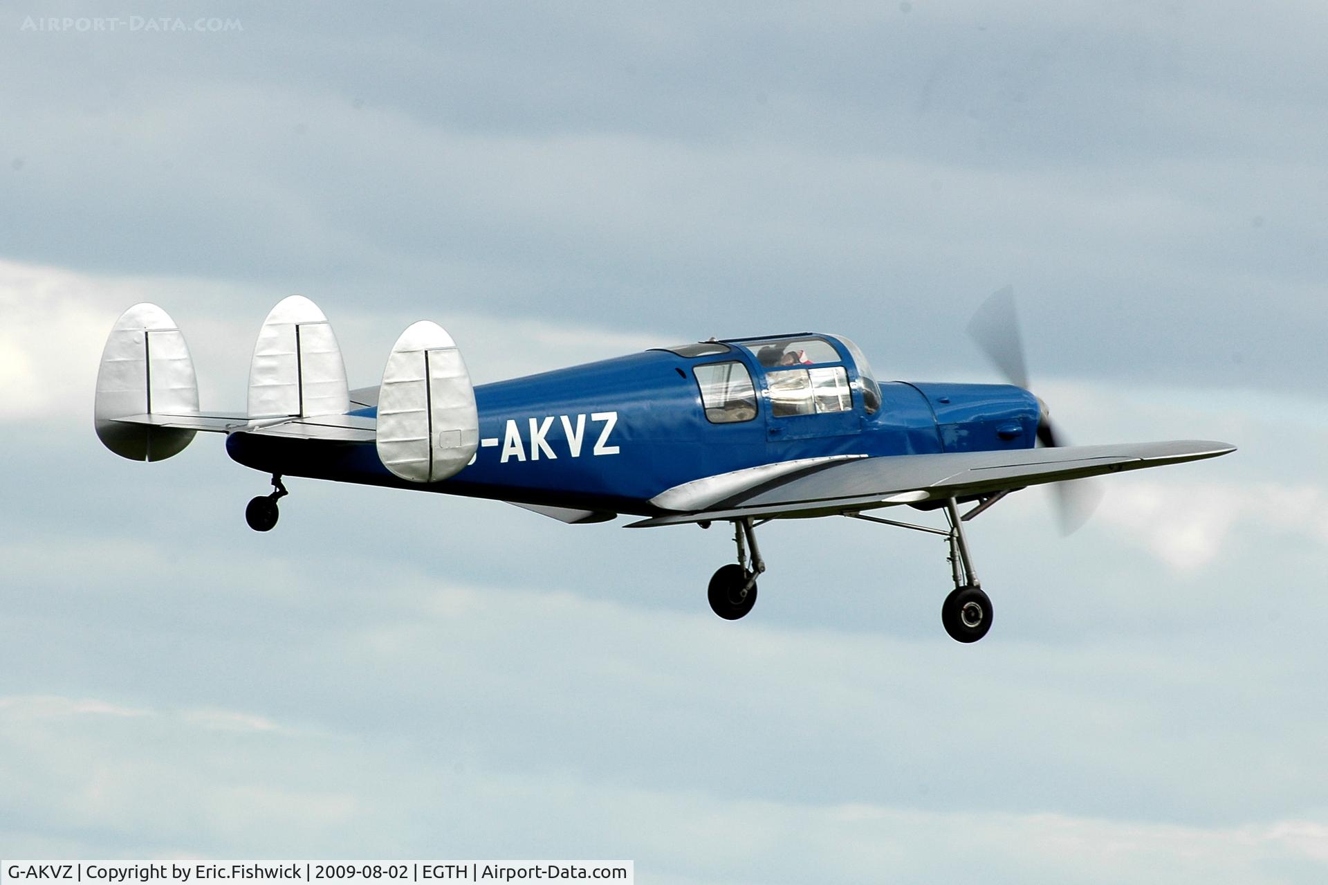 G-AKVZ, 1945 Miles M38 Messenger 4B C/N 6352, 4. G-AKVZ departing Shuttleworth Military Pagent Air Display Aug 09
