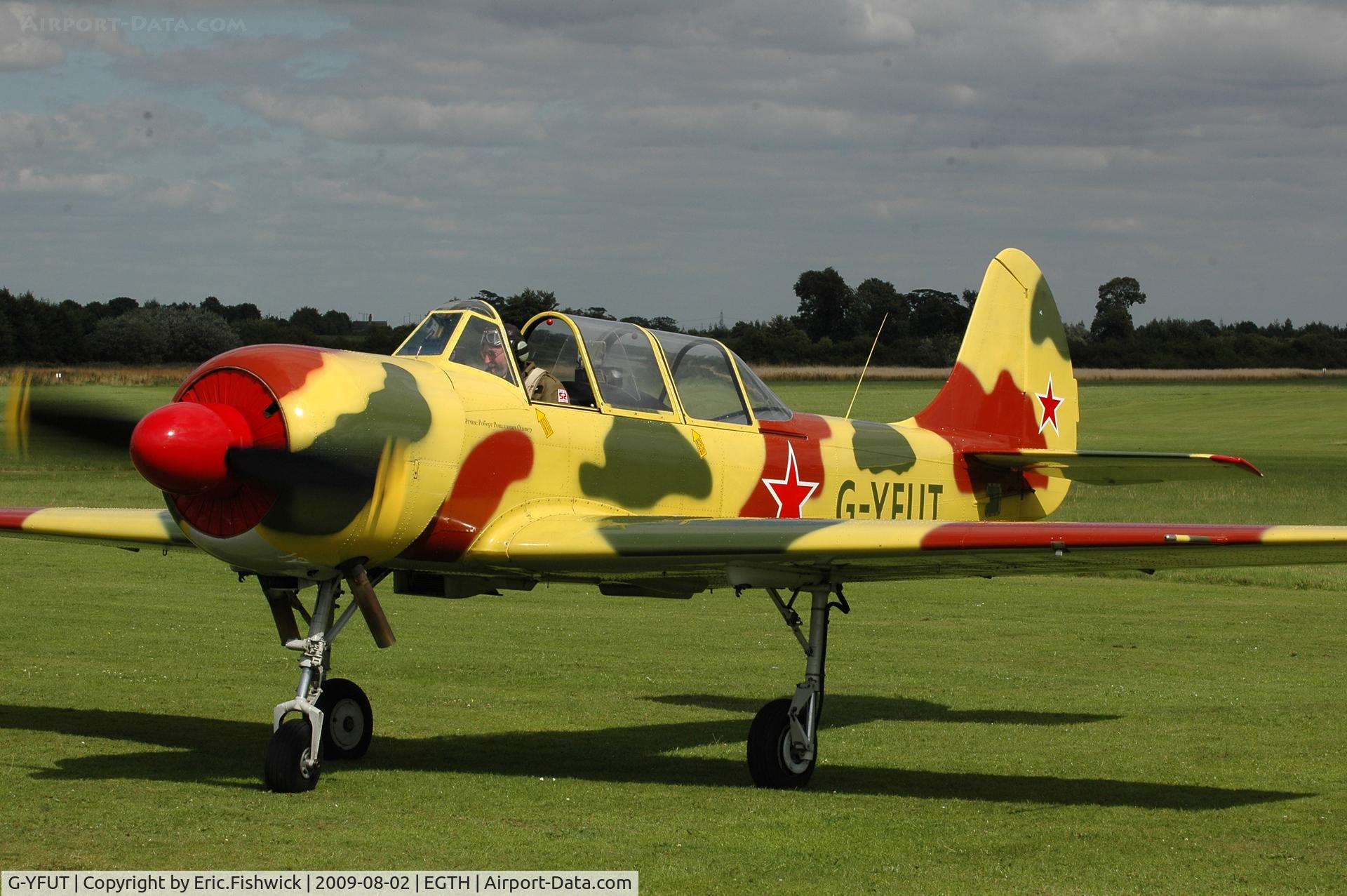 G-YFUT, 1988 Bacau Yak-52 C/N 888410, G-YFUT YAK-52  at Shuttleworth Military Pagent Air Display  Aug 09