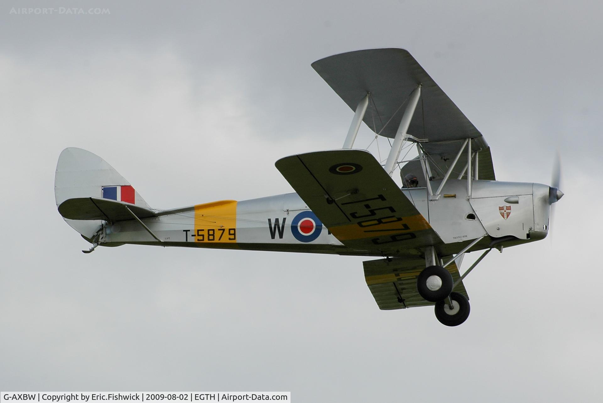 G-AXBW, 1940 De Havilland DH-82A Tiger Moth II C/N 83595, 4. G-AXBW departing Shuttleworth Military Pagent Air Display Aug 09